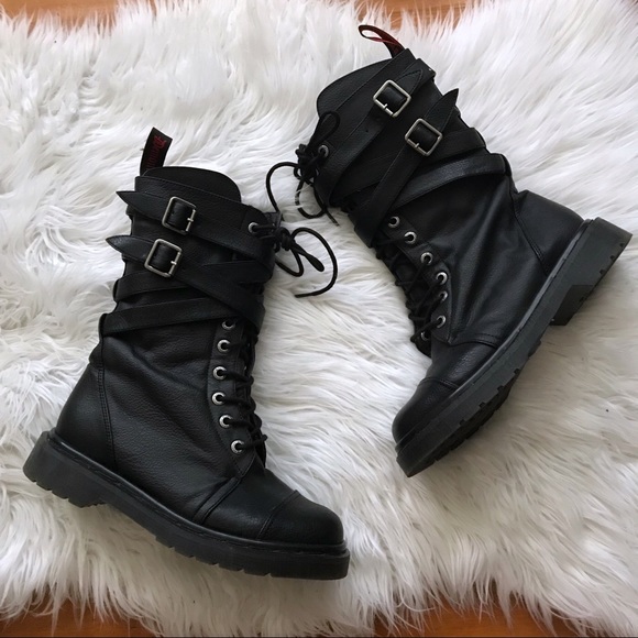 Vegan Leather Rival 37 Combat Boots 